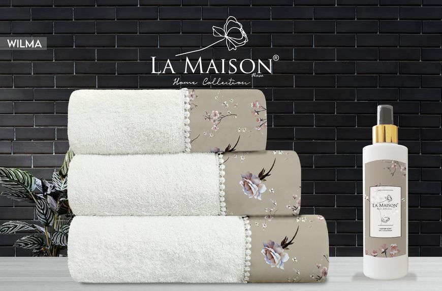 Подарунковий набір рушників La Maison, 3 шт. з ароматом Wilma 30508 фото