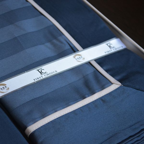Постільна білизна First Choice Deluxe Satin 160 х 220 см Novel Line Denim 31566 фото