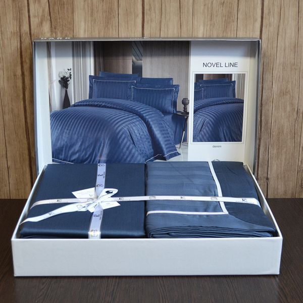 Постільна білизна First Choice Deluxe Satin 160 х 220 см Novel Line Denim 31566 фото