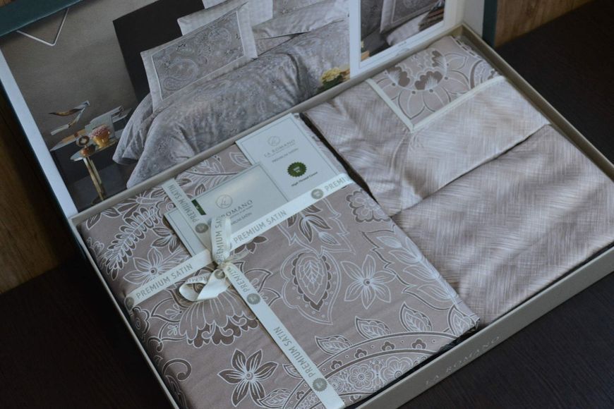 Постельное белье La Romano Premium Satin 200&times;220 см евро Theron Rock 40160 фото