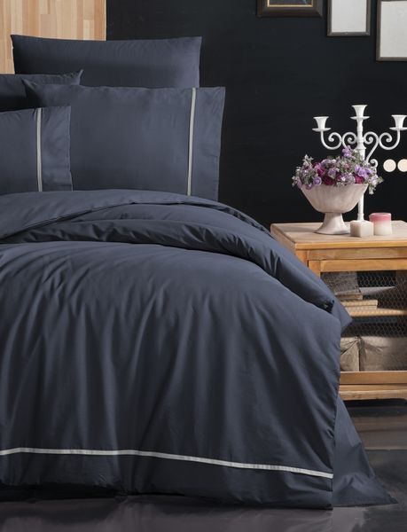 Постільна білизна First Choice Alisa Denim Євро Ranforce Deluxe 200 х 220 см  31287 фото