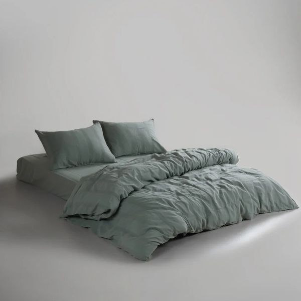 Постільна білизна Limasso Stonewashed 200 х 220 см Cassandra Natural Green 41076 фото