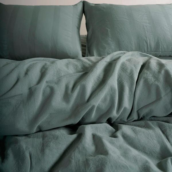Постільна білизна Limasso Stonewashed 200 х 220 см Cassandra Natural Green 41076 фото