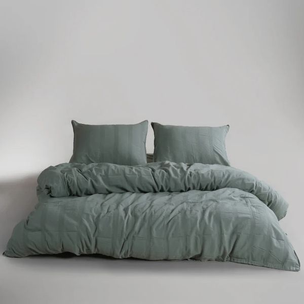 Постільна білизна Limasso Stonewashed 200 х 220 см Cassandra Natural Green 41076 фото