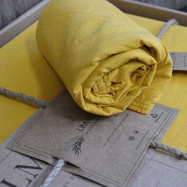 Постільна білизна Limasso Stonewashed Ranforse 160 х 220 см сімейний Lemonade 40124 фото