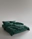 Постельное белье Limasso Stonewashed Ranforse 160 х 220 см полуторное Dark Green 31363 фото 2