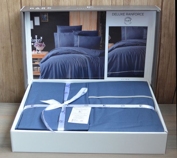 Постільна білизна First Choice Alisa Denim Євро Ranforce Deluxe 200 х 220 см  31287 фото