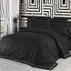 Сімейний комплект постільної білизни First Choice Deluxe Satin DARK 160 х 220 см Novel Line Black 31759 фото 1