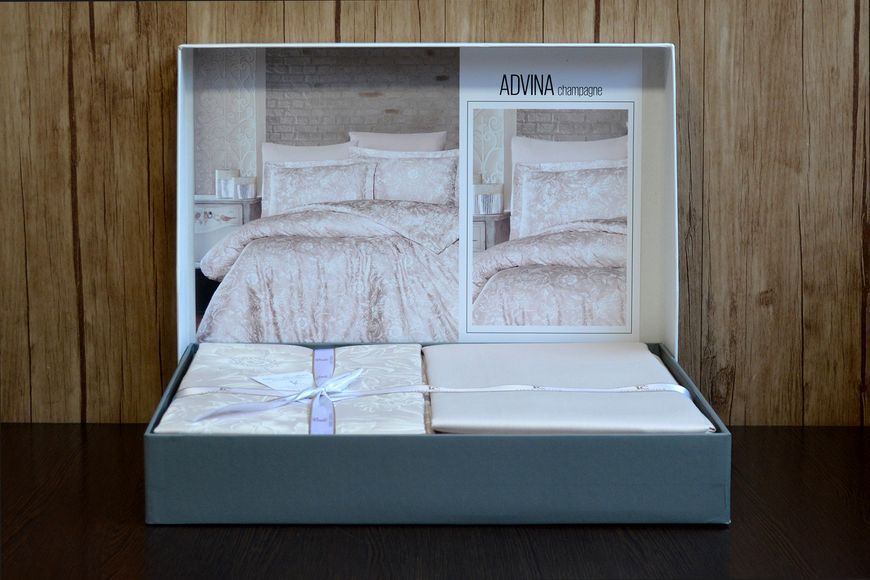 Постельное белье First Choice Cotton Satin 160 х 220 см (семейное) "Advina Champagne" 31087 фото