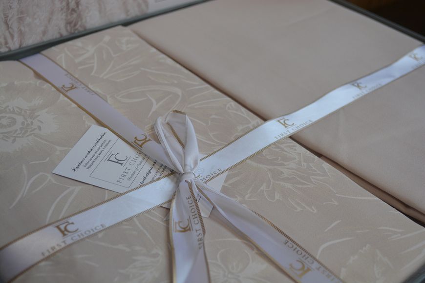 Постельное белье First Choice Cotton Satin 160 х 220 см (семейное) "Advina Champagne" 31087 фото