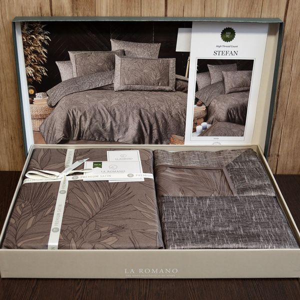 Постільна білизна La Romano Premium Satin 200&times;220 см євро Stefan Iron 31638 фото