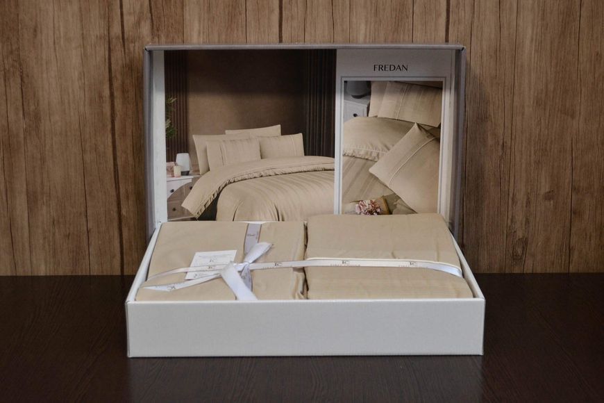 Постельное белье First Choice Ranforce Deluxe 200 х 220 см евро Fredan Cappuccino 40285 фото