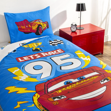 Постільна білизна TAC Disney 160&times;220 см Cars Let&rsquo;s Race 40791 фото