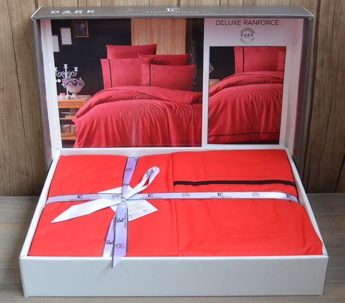 Постельное белье First Choice Alisa Red Евро Ranforce Deluxe 200 х 220 см 31286 фото