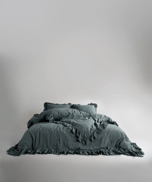 Постільна білизна Limasso Stonewashed Exclusive Ranforce 160 х 220 см Natural Grey 41164 фото