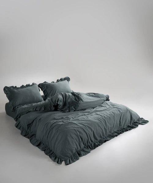 Постільна білизна Limasso Stonewashed Exclusive Ranforce 160 х 220 см Natural Grey 41164 фото