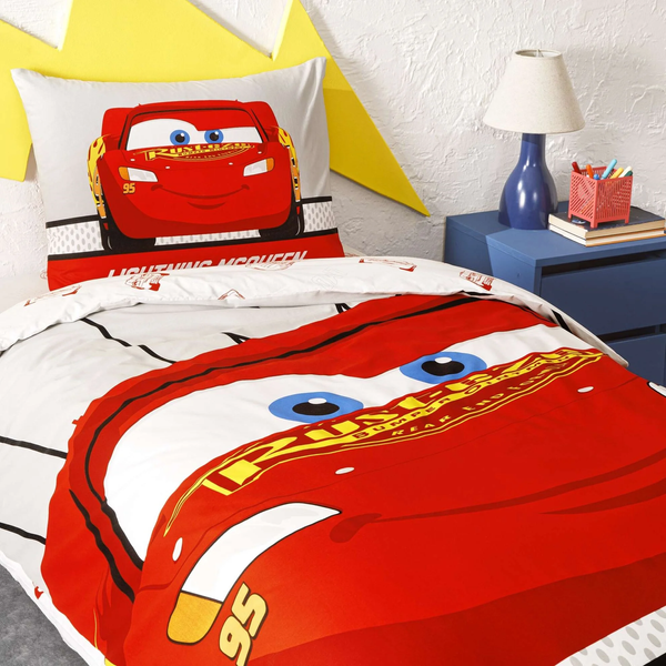 Постільна білизна TAC Disney 160&times;220 см Cars Lightning 40283 фото