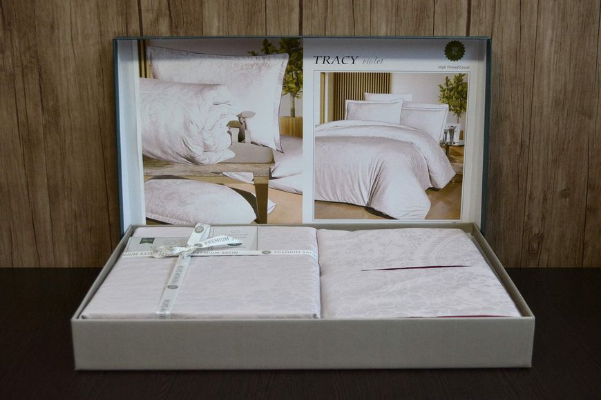 Постільна білизна La Romano Premium Satin 200&times;220 см Tracy Violet, євро 40006 фото