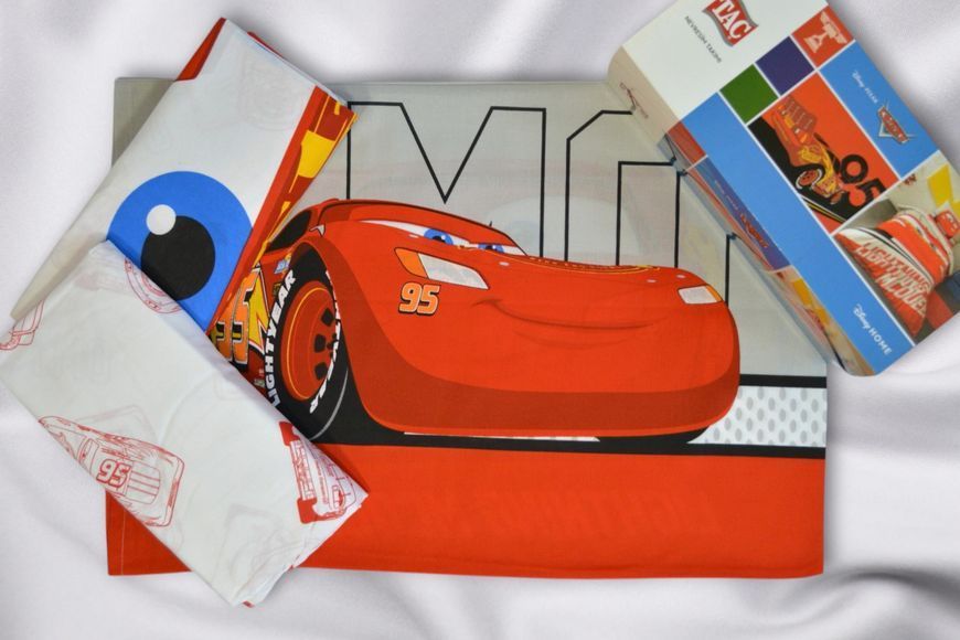 Постільна білизна TAC Disney 160&times;220 см Cars Lightning 40283 фото
