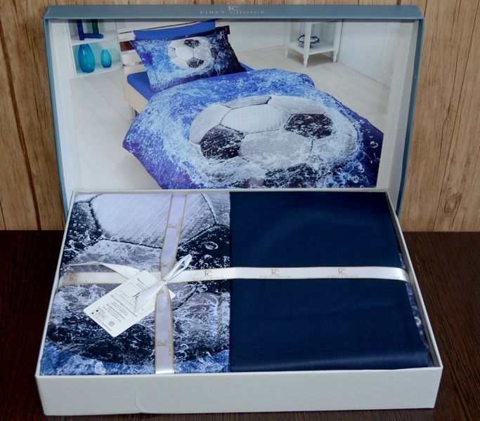 Полуторное постельное белье First Choice 3D Satin 160&times;220 "Football" 3DS-121-football фото