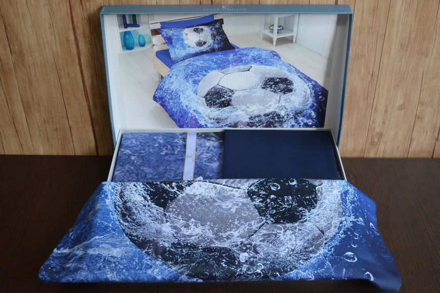 Полуторное постельное белье First Choice 3D Satin 160&times;220 "Football" 3DS-121-football фото